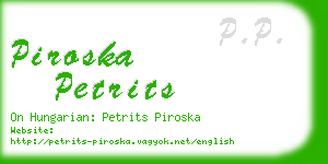piroska petrits business card